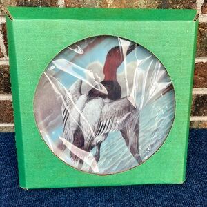 Water Birds of the World Canvasback Duck Plate Franklin Porcelain 9” 1981 New